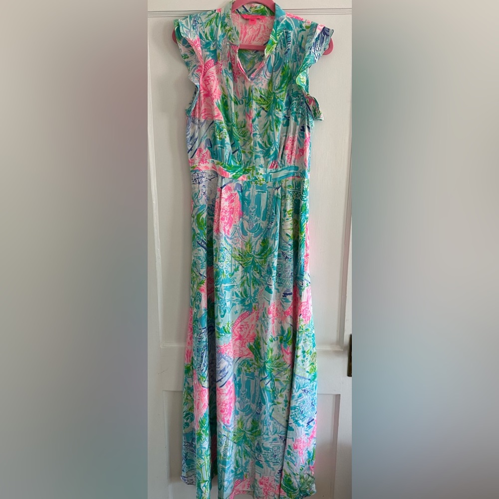Lilly Pulitzer Bohemian Queen Silk maxi dress. HTF Holy Grail 🦄
